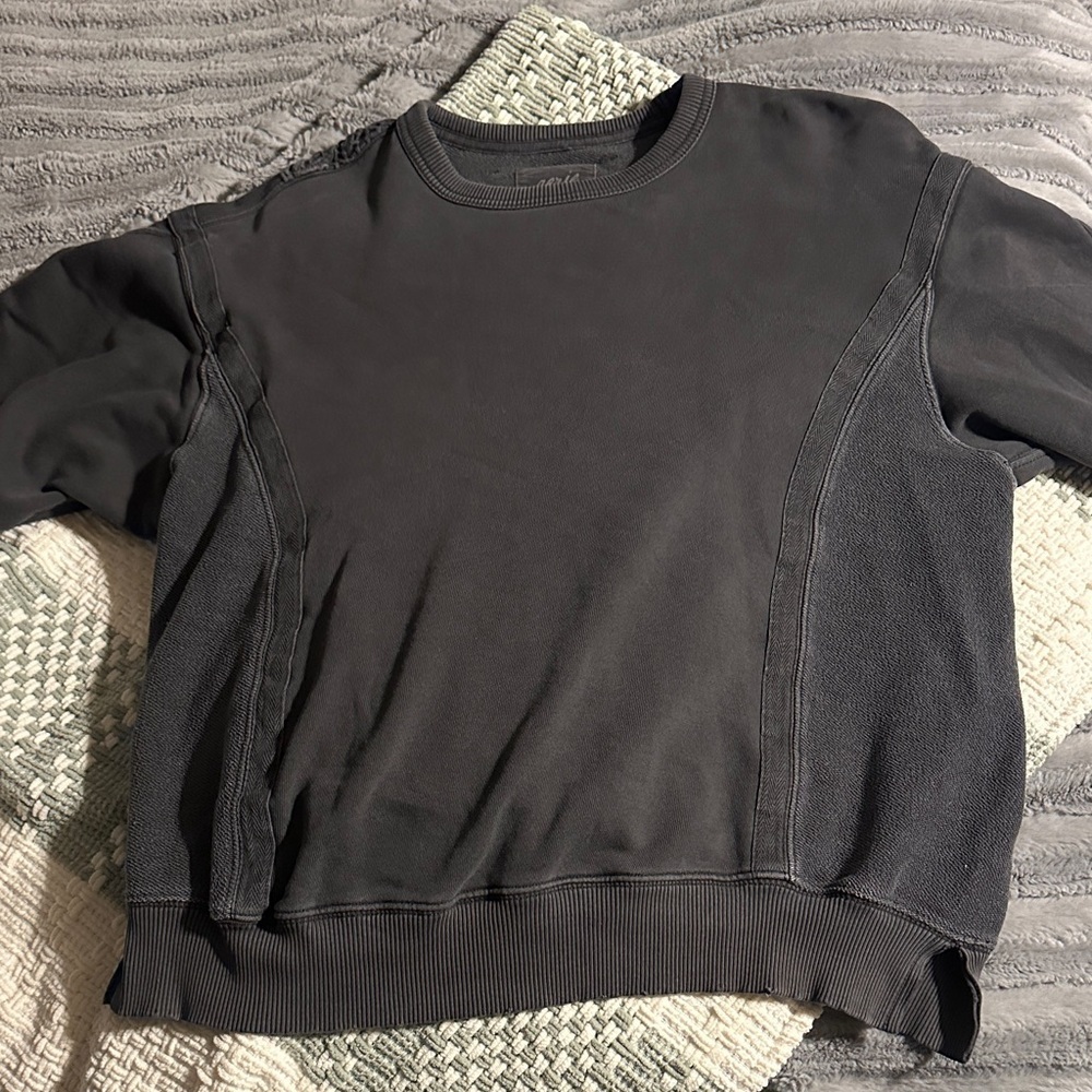 aerie Women's Crewneck Sweater in Charcoal Gray